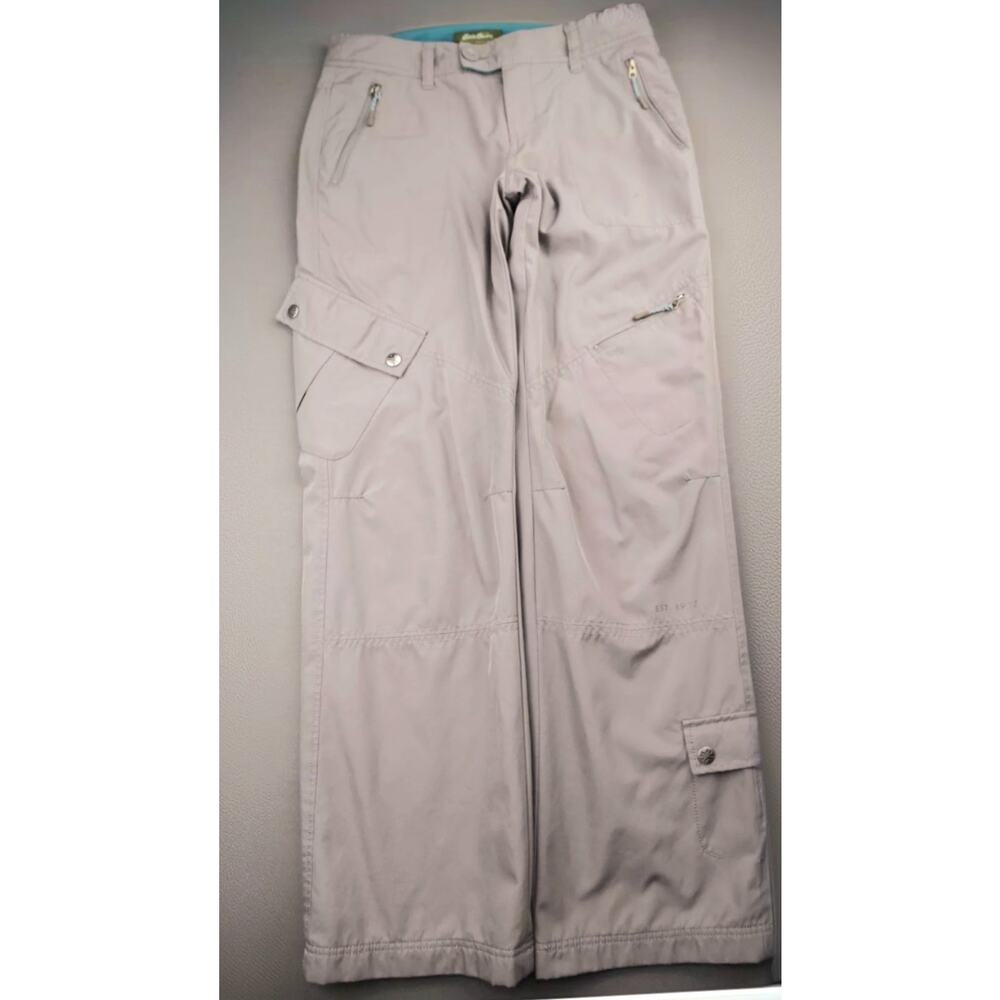 Vintage Women's 2008 Eddie Bauer‎ Lined Cargo Pants Gray Steel NWT